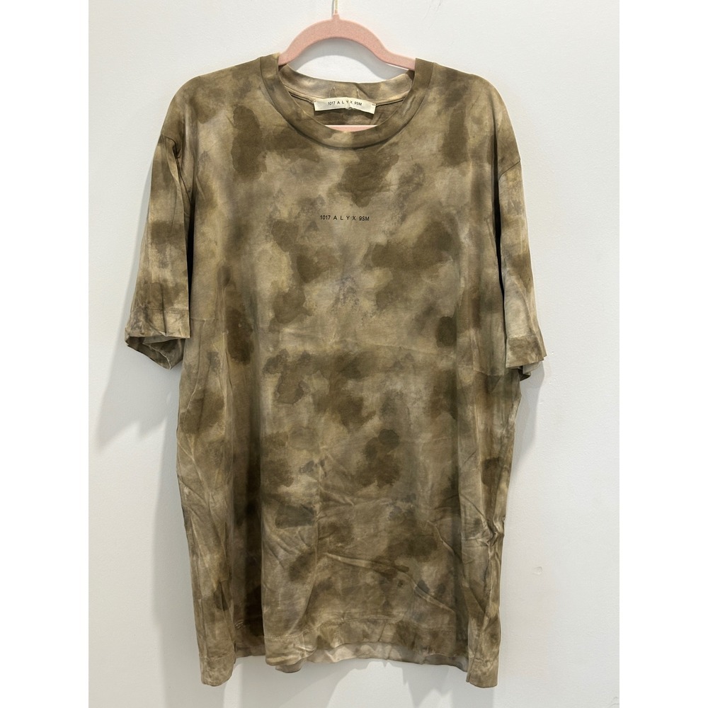 1017 ALYX 9SM Mens Tie Dye T-Shirt and Shorts Set Brown Tan XXL Made in Italy